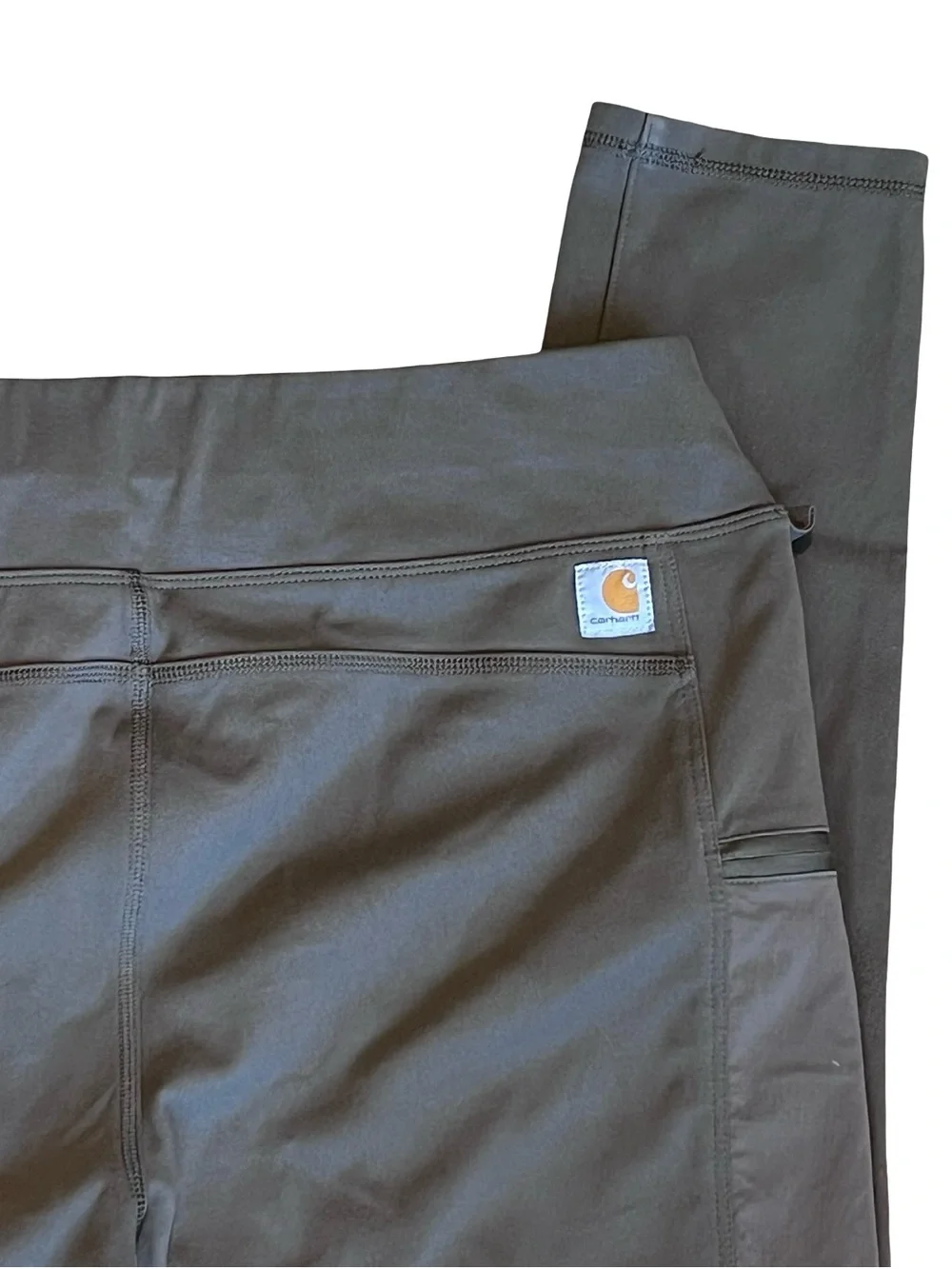 Carhartt Women’s Sz L Green Fitted Legging Pull On Force Utility Pockets